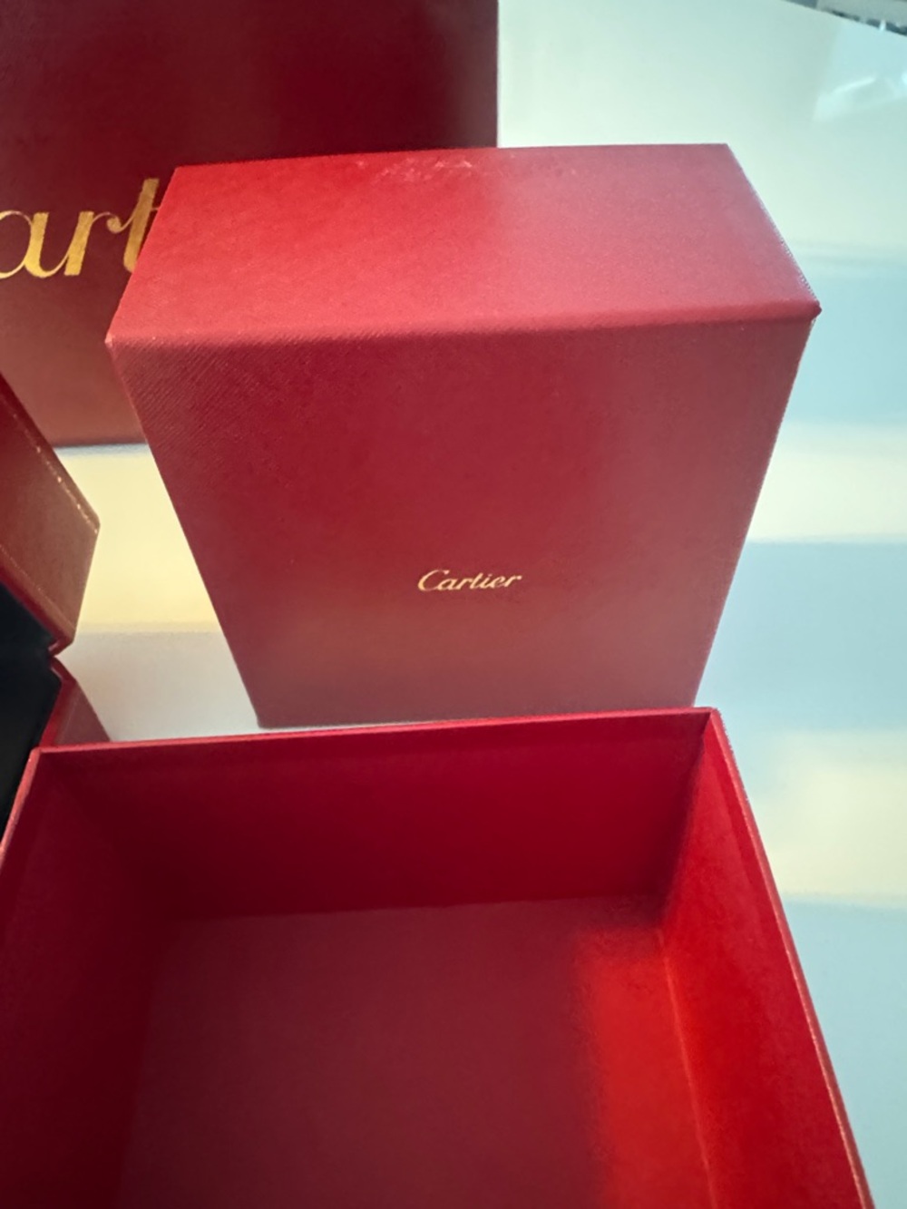Cartier Jewelry box, gift box and gift bag. Authentic. NO JEWELRY INCLUDED - Picture 3 of 4
